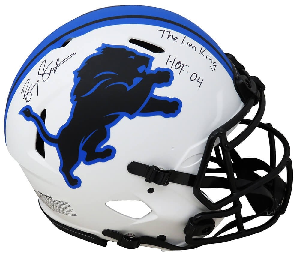 Barry Sanders Detroit Lions Lunar Eclipse Riddell Speed Helmet HOF 04 Lion King (1 of 1)