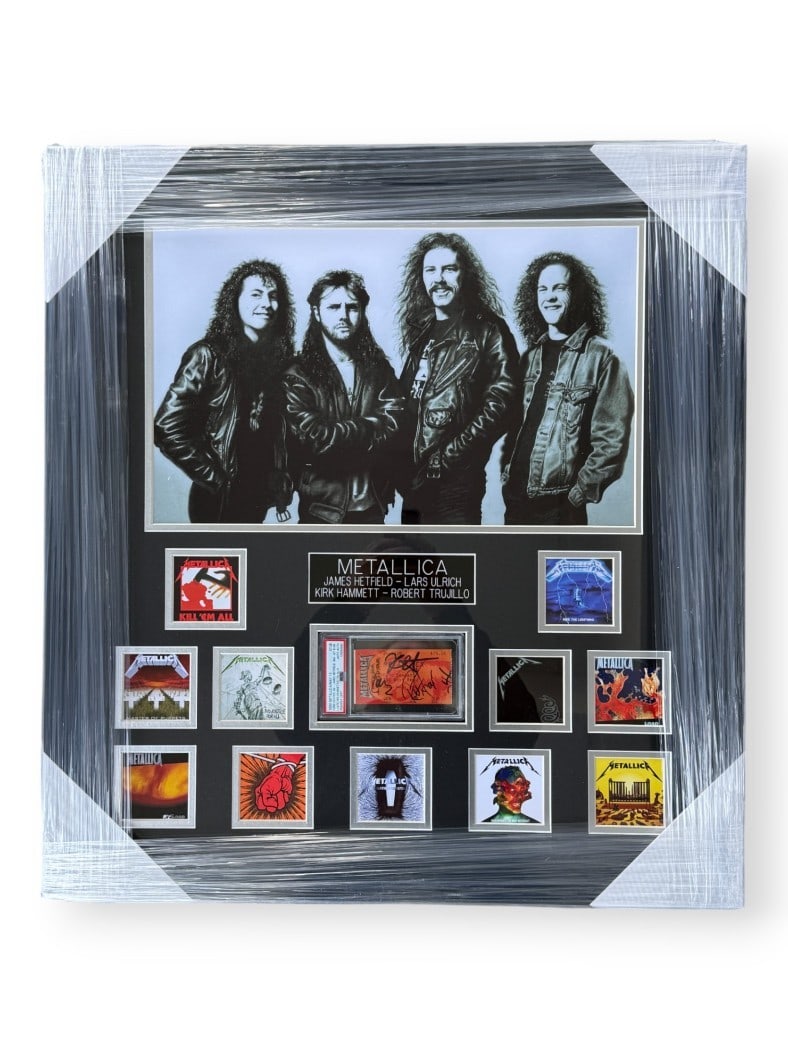 Framed Concert Ticket Signed by Metallica Members with JSA Authentication (1 of 3)