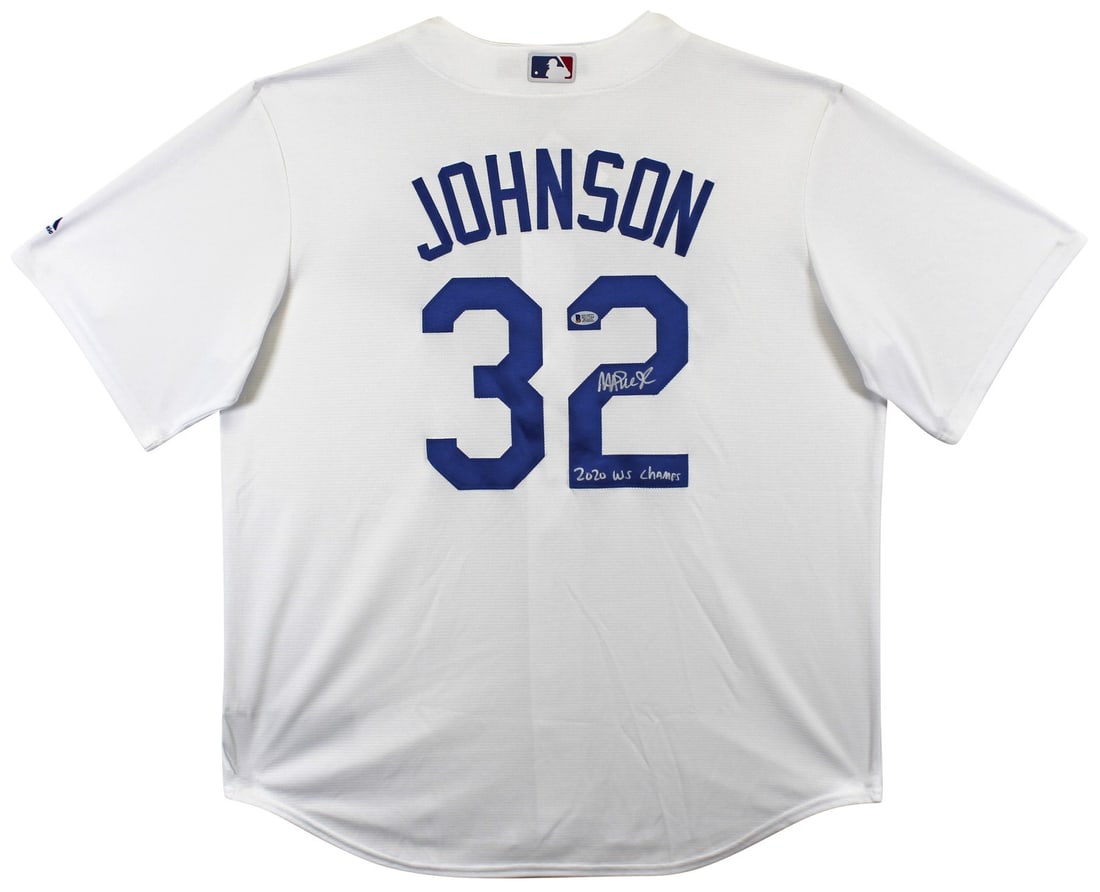 Magic Johnson Signed Dodgers Jersey 2020 WS Champs Beckett Authenticated: Magic Johnson Signed Dodgers Jersey 2020 WS Champs Beckett Authenticated Celebrate the Los Angeles Dodgers' championship victory with this autographed white Majestic Coolbase jersey personally signed 