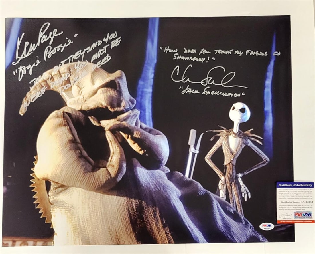 Chris Sarandon Ken Page Signed 16x20 Nightmare Before Christmas Photo PSA/DNA (1 of 4)