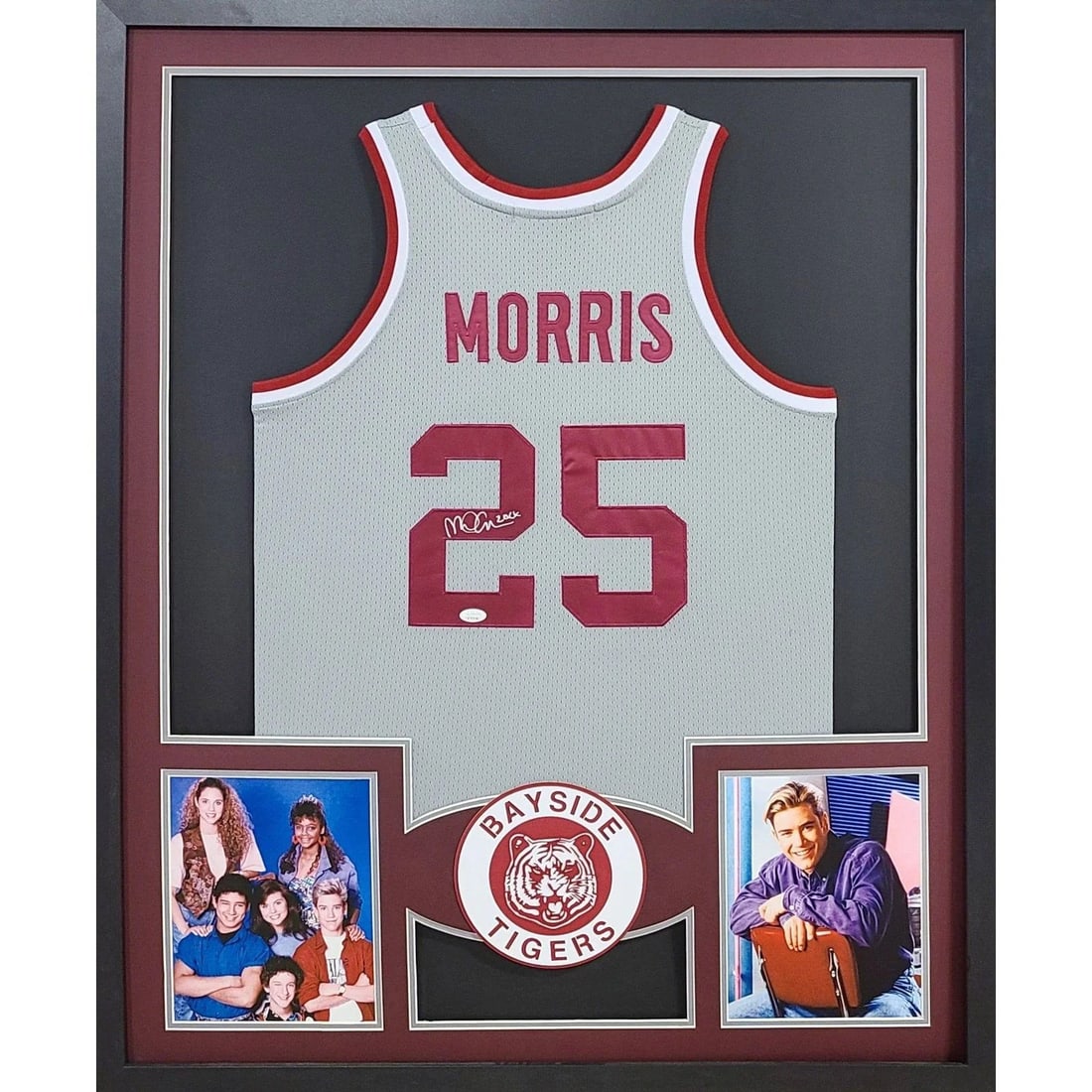 Zack Morris Signed Jersey Framed JSA Authenticated Saved By The Bell: Zack Morris Signed Jersey Framed JSA Authenticated Saved By The Bell Relive the nostalgia of the iconic series 'Saved By The Bell' with this custom framed jersey signed by Zack Morris, portrayed by Ma