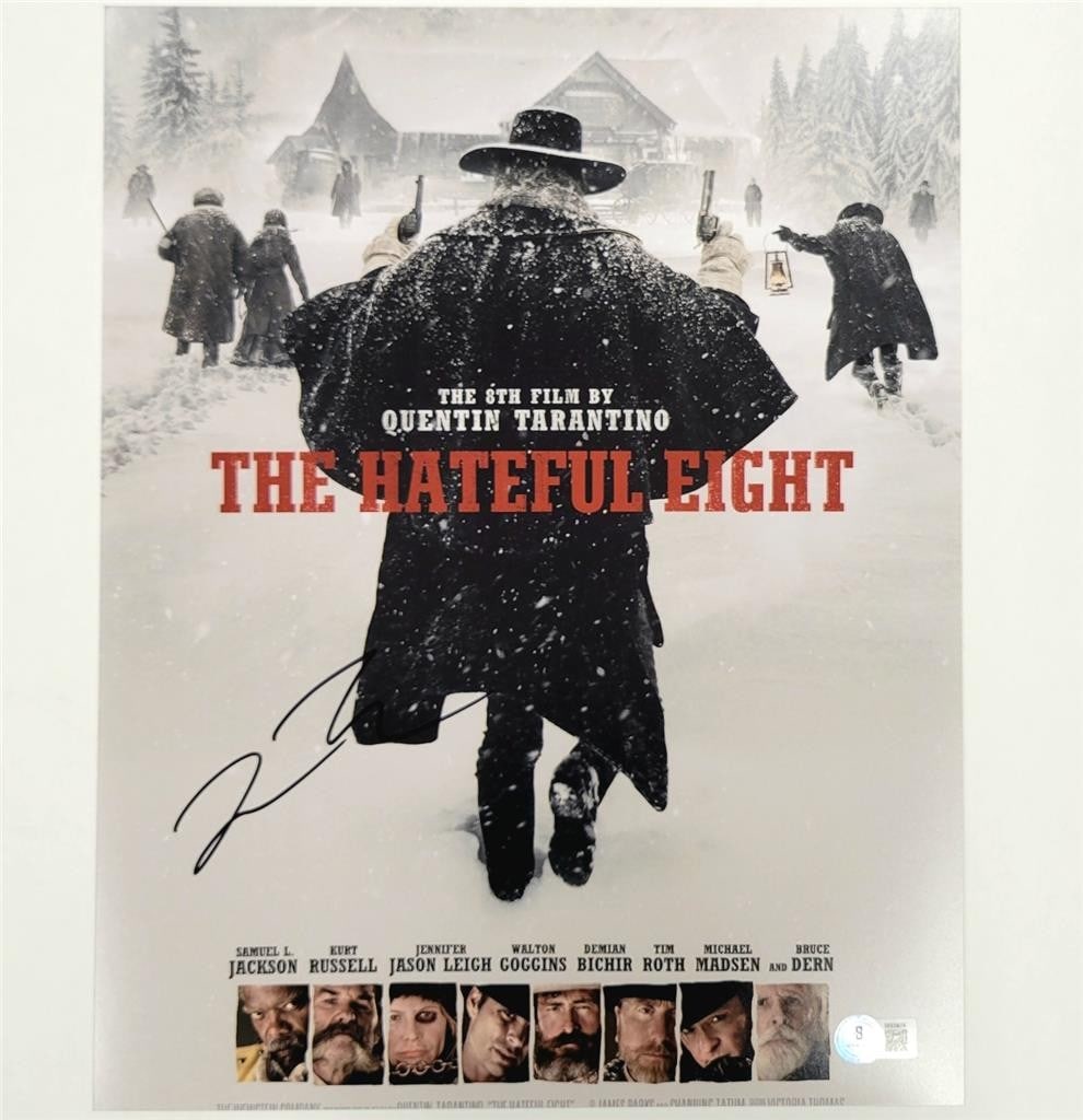 11x14 The Hateful Eight Photo Signed by Quentin Tarantino Beckett Authenticated: 11x14 The Hateful Eight Photo Signed by Quentin Tarantino Beckett Authenticated This is an original 11x14 photograph from The Hateful Eight, signed by Quentin Tarantino. The autograph is authenticated