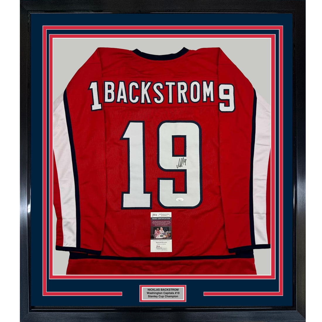 Framed Signed Nicklas Backstrom Washington Capitals Jersey JSA COA 35x39: Framed Signed Nicklas Backstrom Washington Capitals Jersey JSA COA 35x39 Celebrate your love for hockey with this professionally framed autographed Nicklas Backstrom jersey from the Washington Capital
