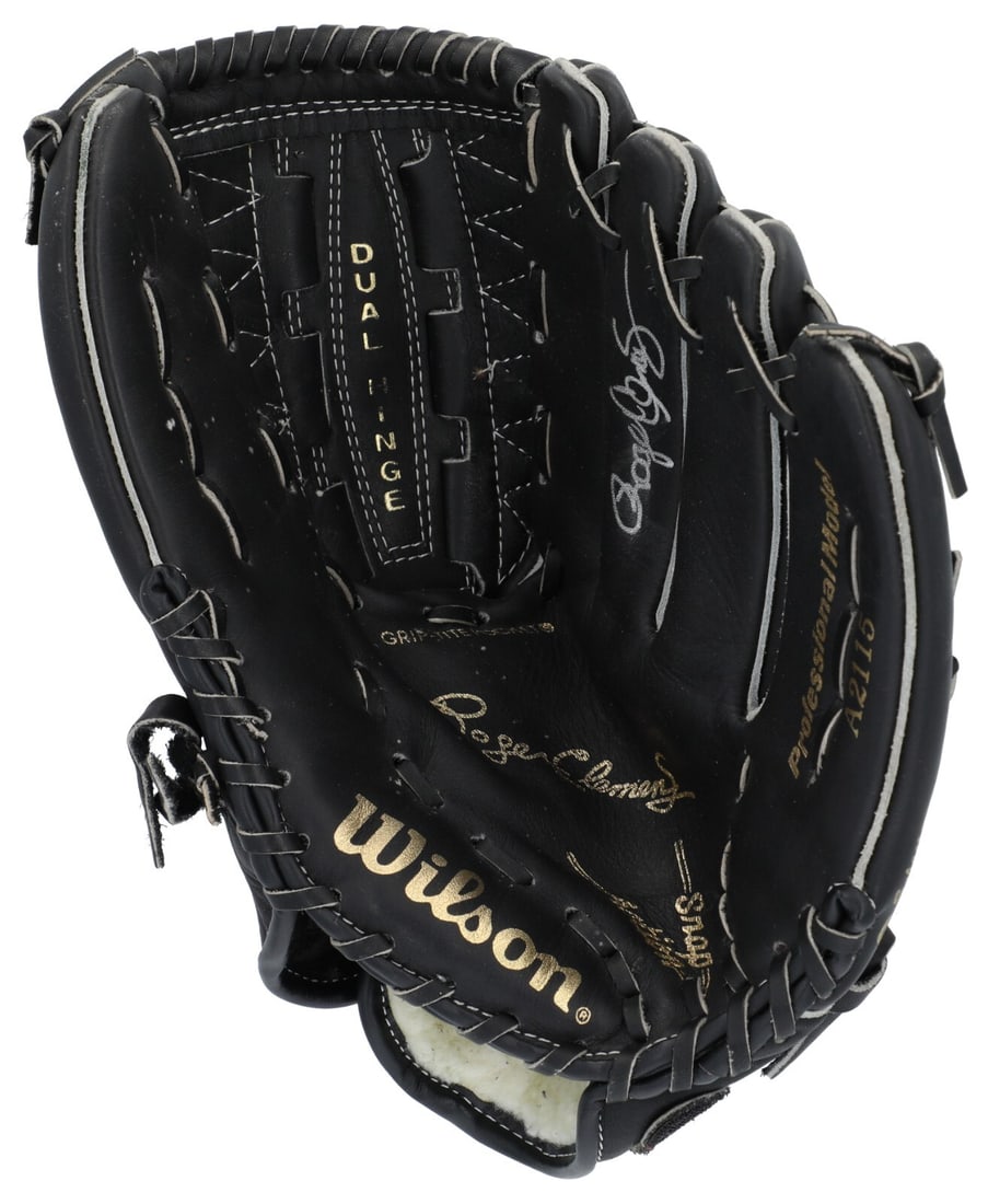 Roger Clemens Signed Wilson Baseball Glove Beckett Authenticated Yankees: Roger Clemens Signed Wilson Baseball Glove Beckett Authenticated Yankees This is a pre-owned Wilson game model baseball glove signed by the legendary MLB player Roger Clemens, known for his time with 