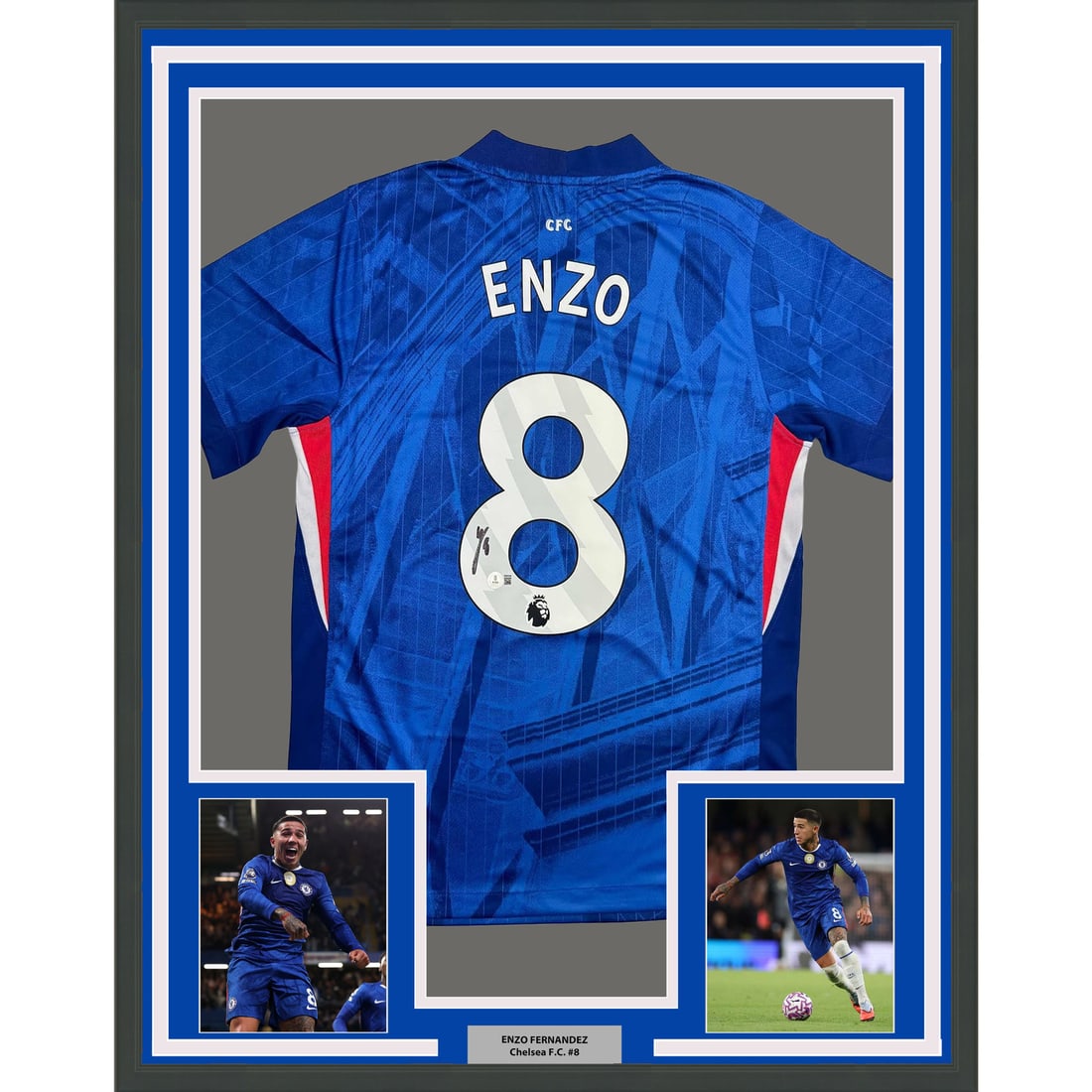 Chelsea FC Enzo Fernandez Signed Framed Jersey 35x39 Beckett BAS Certified (1 of 2)