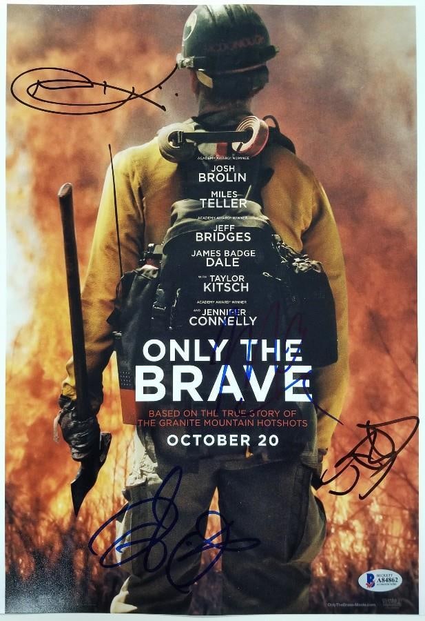 11x14 Photograph Signed by Four ONLY THE BRAVE Actors with Beckett BAS COA (1 of 3)