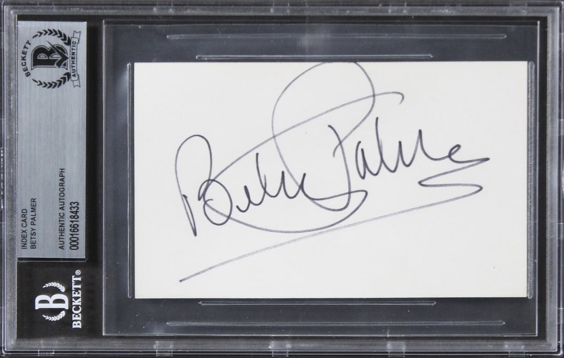 Betsy Palmer autographed 3x5 card Friday The 13th Beckett authenticated (1 of 5)
