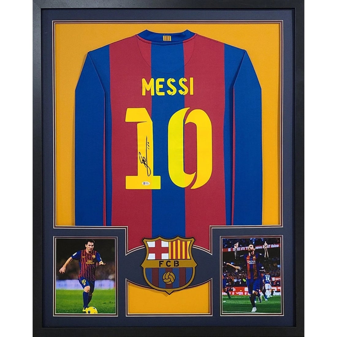 Lionel Messi Signed Framed Barcelona Jersey Beckett Authenticated (1 of 3)