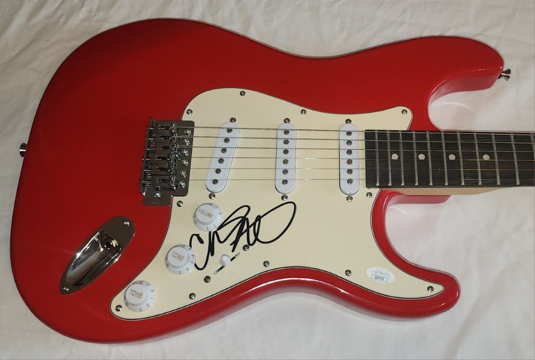 Carmen Electra JSA authenticated signed electric guitar (1 of 4)