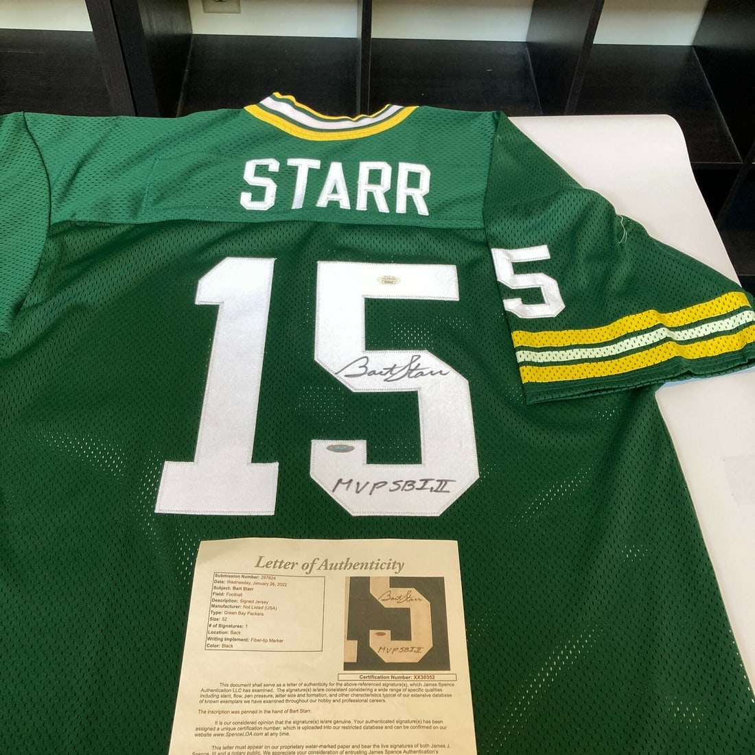 Bart Starr Signed Green Bay Packers Jersey Super Bowl MVP JSA COA: Bart Starr Signed Green Bay Packers Jersey Super Bowl MVP JSA COA Celebrate the legacy of Bart Starr with this original signed Green Bay Packers jersey, honoring his achievements as the MVP of Super B