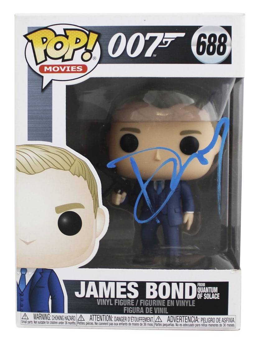 Autographed Funko Pop James Bond 007 #688 Daniel Craig BAS (1 of 7)