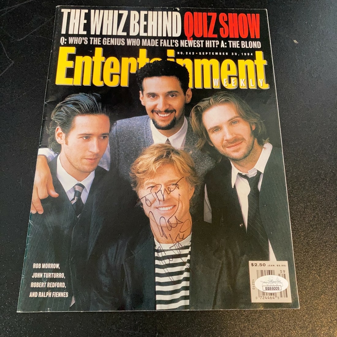 1994 Entertainment Magazine Autographed by Robert Redford with JSA COA (1 of 7)