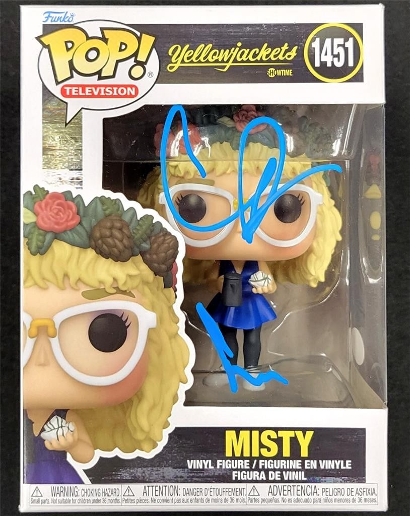 Yellowjackets Misty Funko Pop autographed by Christina Ricci and Samantha Hanratty JSA: Yellowjackets Misty Funko Pop autographed by Christina Ricci and Samantha Hanratty JSA This original Funko Pop collectible features autographs from Christina Ricci and Samantha Hanratty as Misty from 