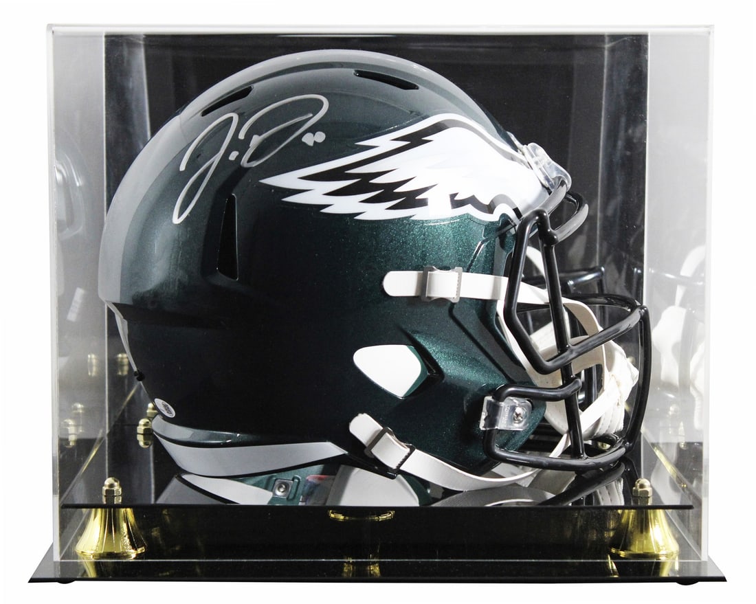 Jordan Davis Autographed Philadelphia Eagles Full Size Helmet with JSA Authentication: Jordan Davis Autographed Philadelphia Eagles Full Size Helmet with JSA Authentication This Philadelphia Eagles Full Size Speed Replica Helmet has been personally signed by Jordan Davis, featuring a st