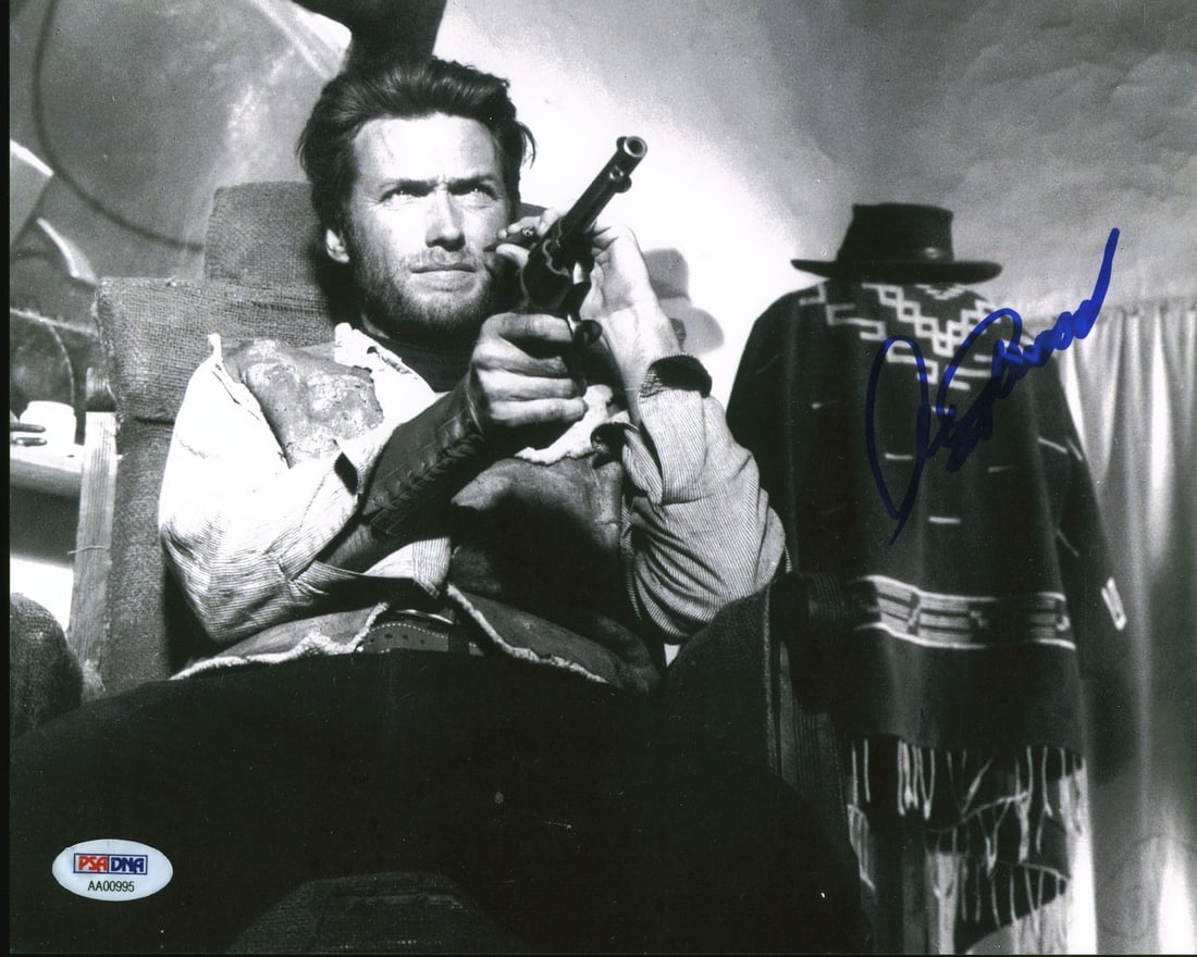 Clint Eastwood Signed 8x10 Photo Beckett Auto 10 The Good the Bad and the Ugly: Clint Eastwood Signed 8x10 Photo Beckett Auto 10 The Good the Bad and the Ugly This is an original 8x10 photograph from "The Good, the Bad and the Ugly," personally signed by Clint Eastwood. The autog