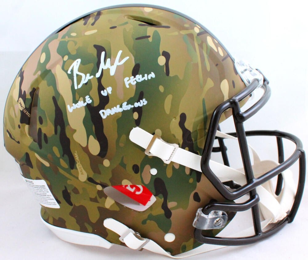 Cleveland Browns camo full size helmet signed by Baker Mayfield Beckett (1 of 5)
