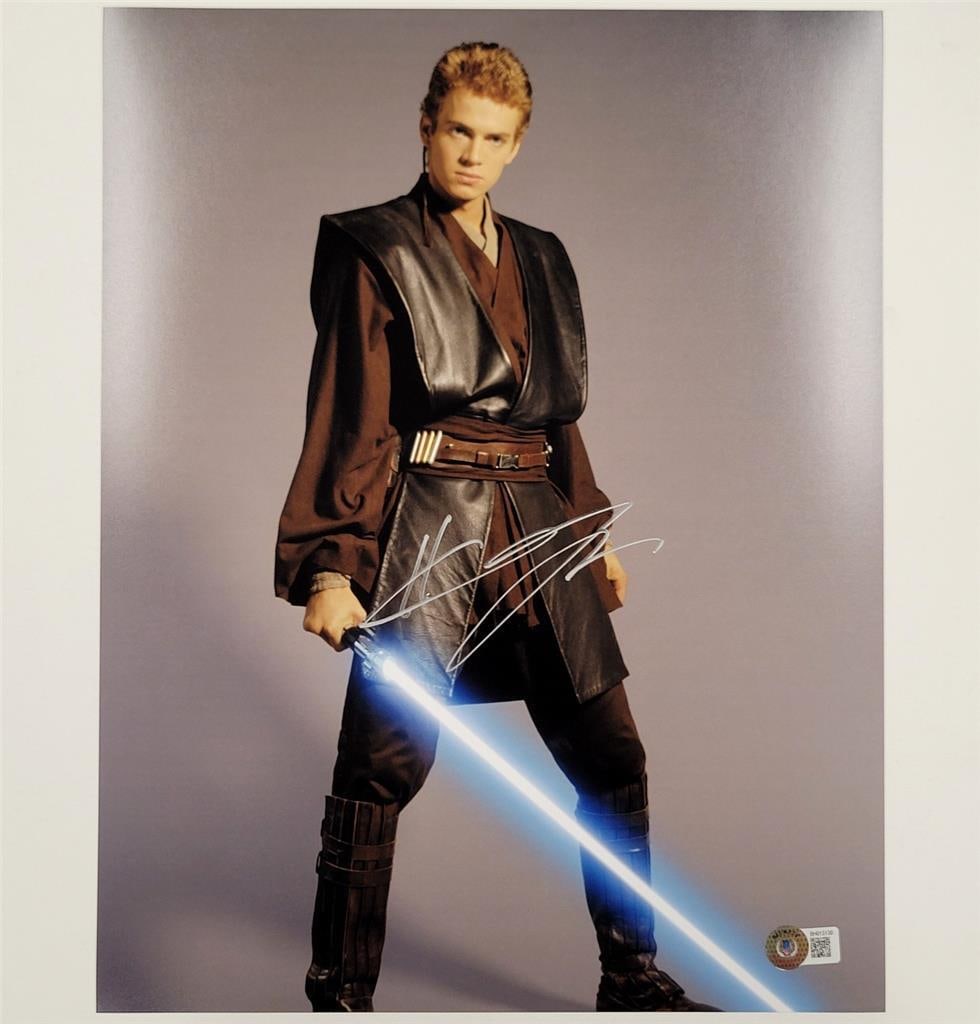 11x14 Anakin Skywalker Photograph Signed by Hayden Christensen Beckett Authenticated: 11x14 Anakin Skywalker Photograph Signed by Hayden Christensen Beckett Authenticated This original 11x14 photograph features Hayden Christensen as Anakin Skywalker from Star Wars. The photo is hand-si