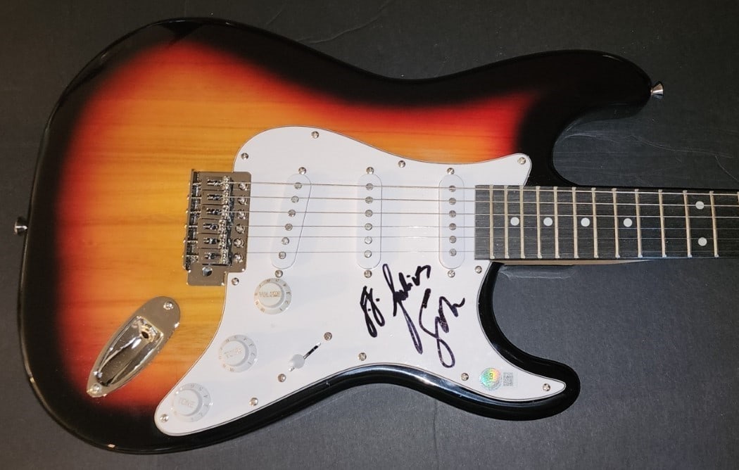 Jokull Juliusson Signed Electric Guitar Way Down We Go JSA Authenticated: Jokull Juliusson Signed Electric Guitar Way Down We Go JSA Authenticated This pre-owned electric guitar is signed by Jokull Juliusson, featuring an authentic autograph verified by James Spence Authent
