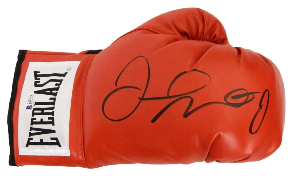 Beckett BAS Floyd Mayweather Jr Signed Red Everlast Boxing Glove (1 of 1)