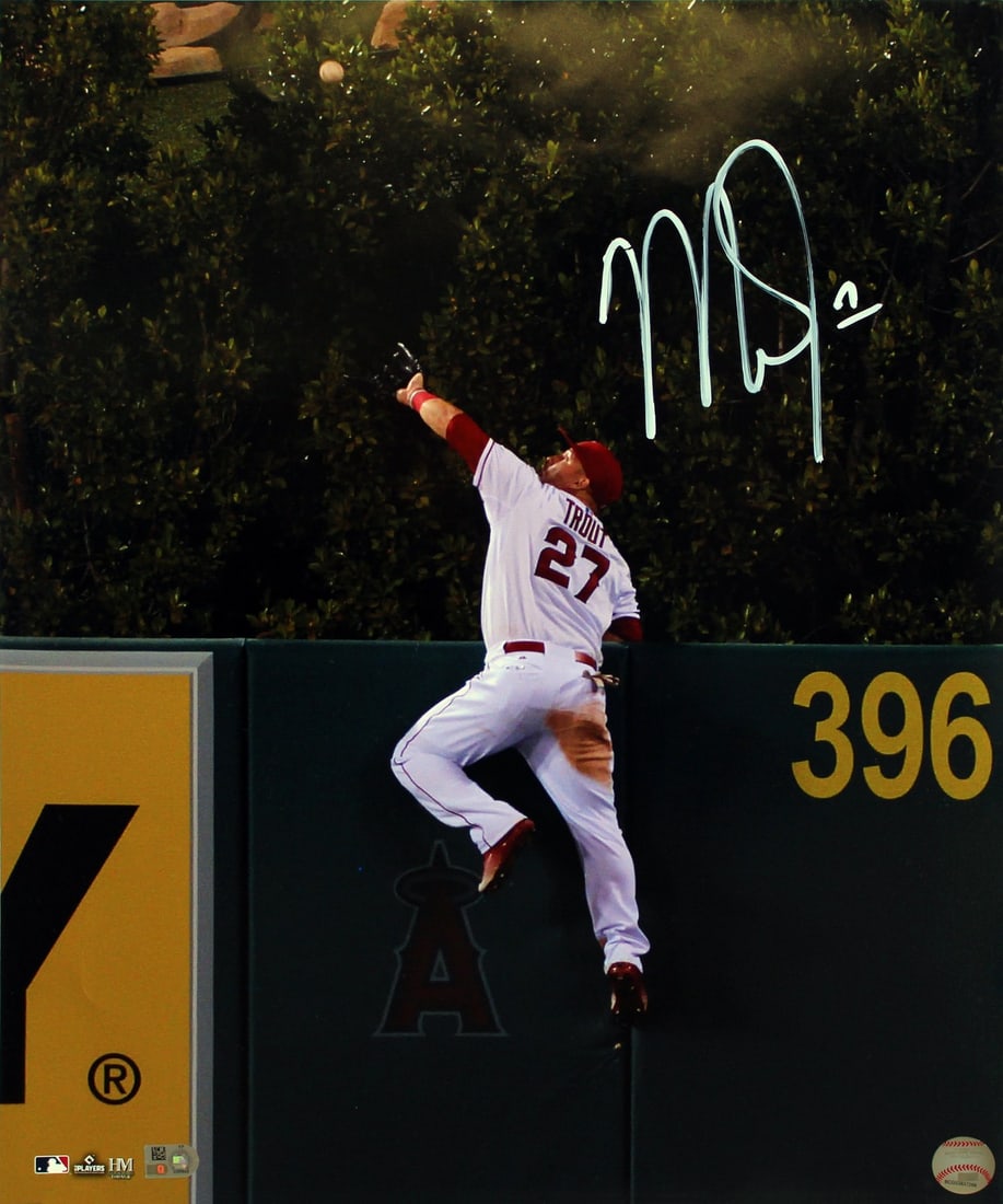 Mike Trout Autographed 16x20 Photo MLB Authentic Los Angeles Angels: Mike Trout Autographed 16x20 Photo MLB Authentic Los Angeles Angels This stunning 16x20 photo features Mike Trout, the star player of the Los Angeles Angels, and is personally signed by him. The autog