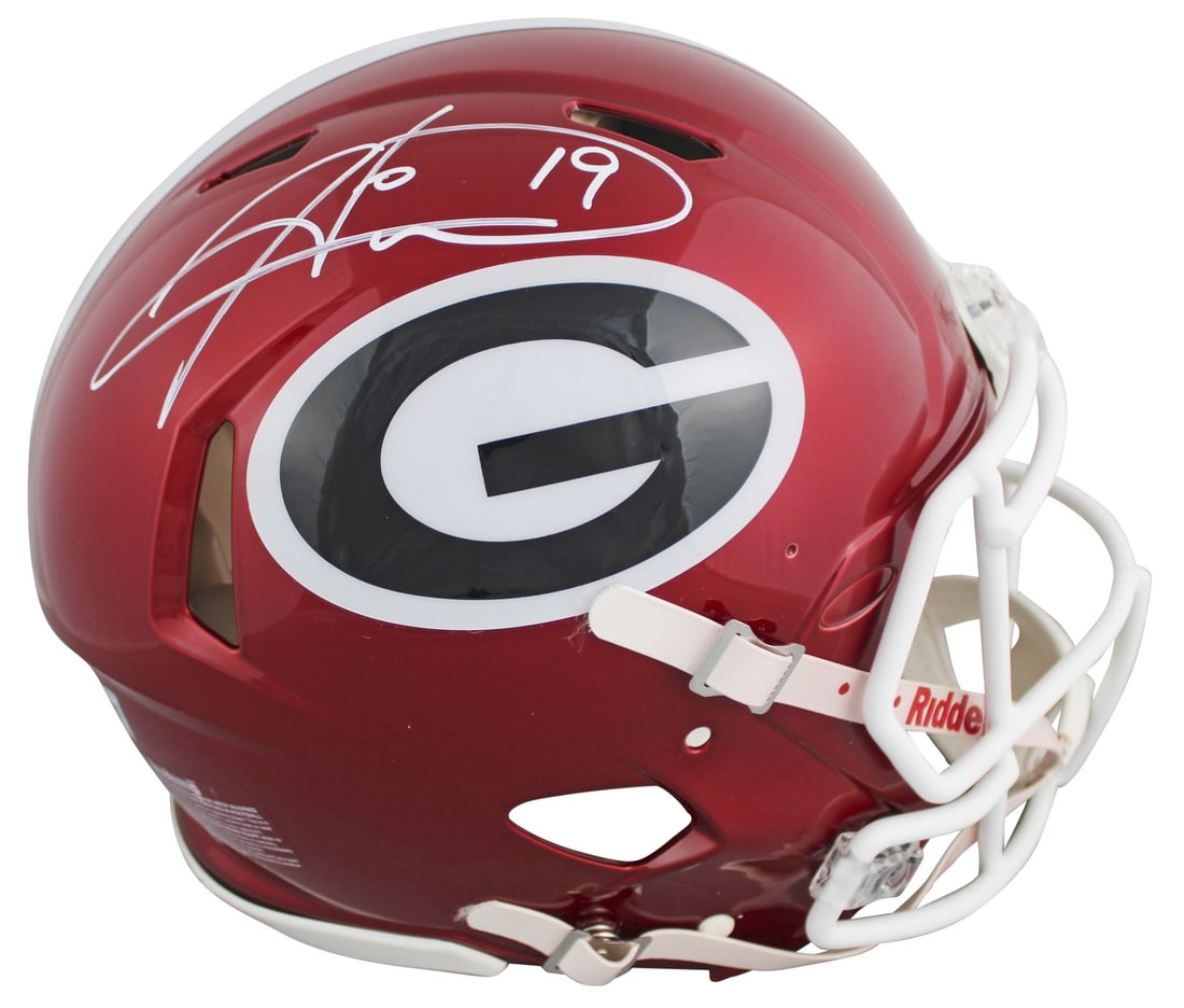 Signed Georgia Bulldogs Speed Proline Helmet Hines Ward Beckett Witnessed (1 of 3)