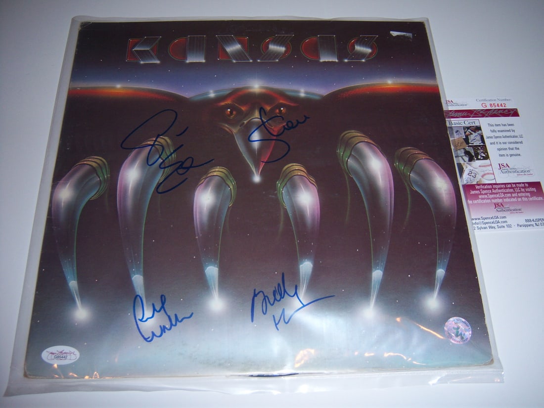 Kansas self titled LP record 4 signatures JSA COA (1 of 1)