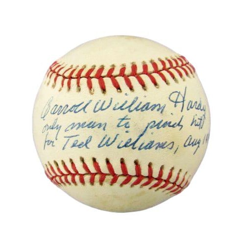 JSA authenticated OAL baseball signed by Carroll William Hardy (1 of 3)
