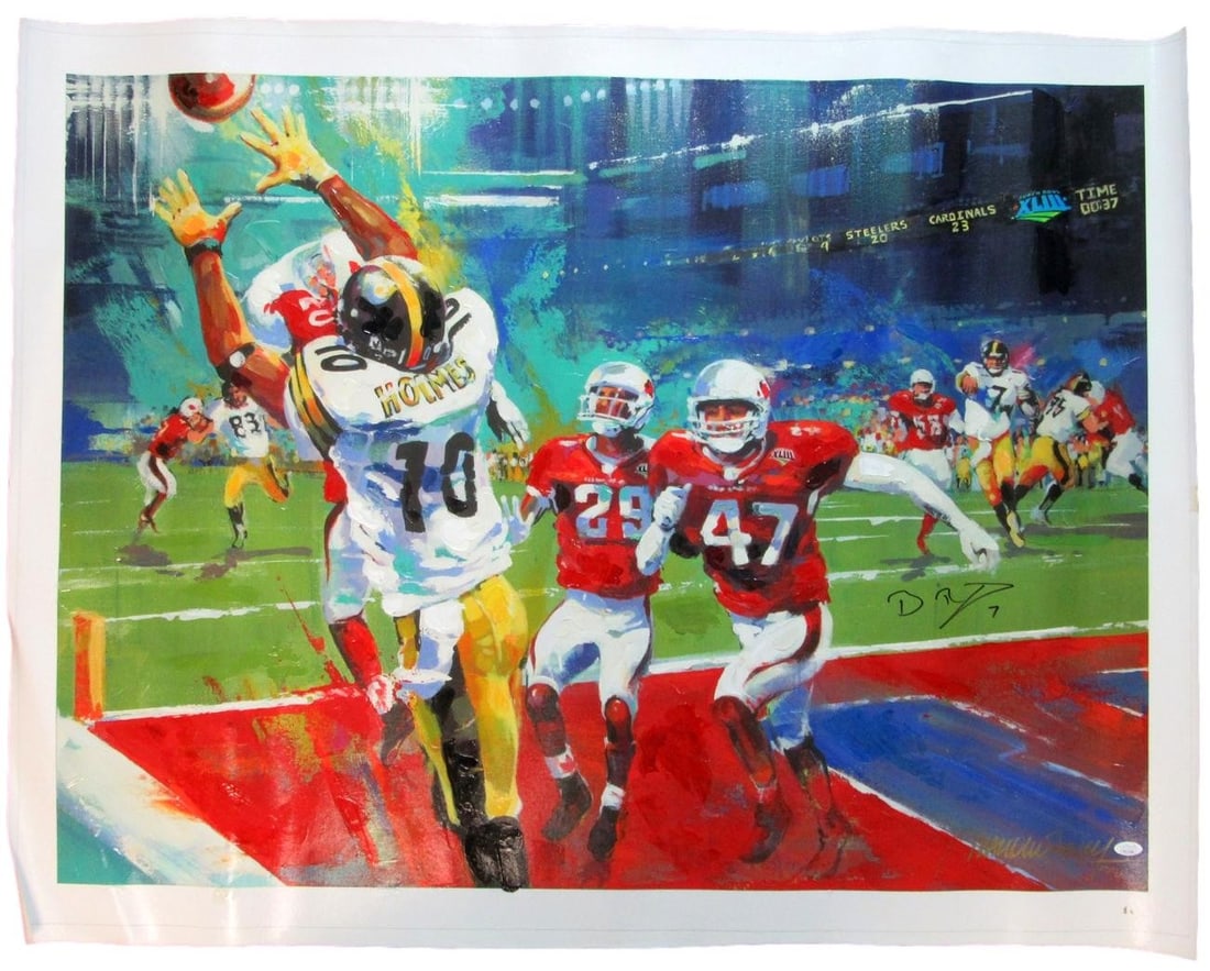 Signed Ben Roethlisberger The Catch Super Bowl XLIII Canvas AP20 (1 of 4)