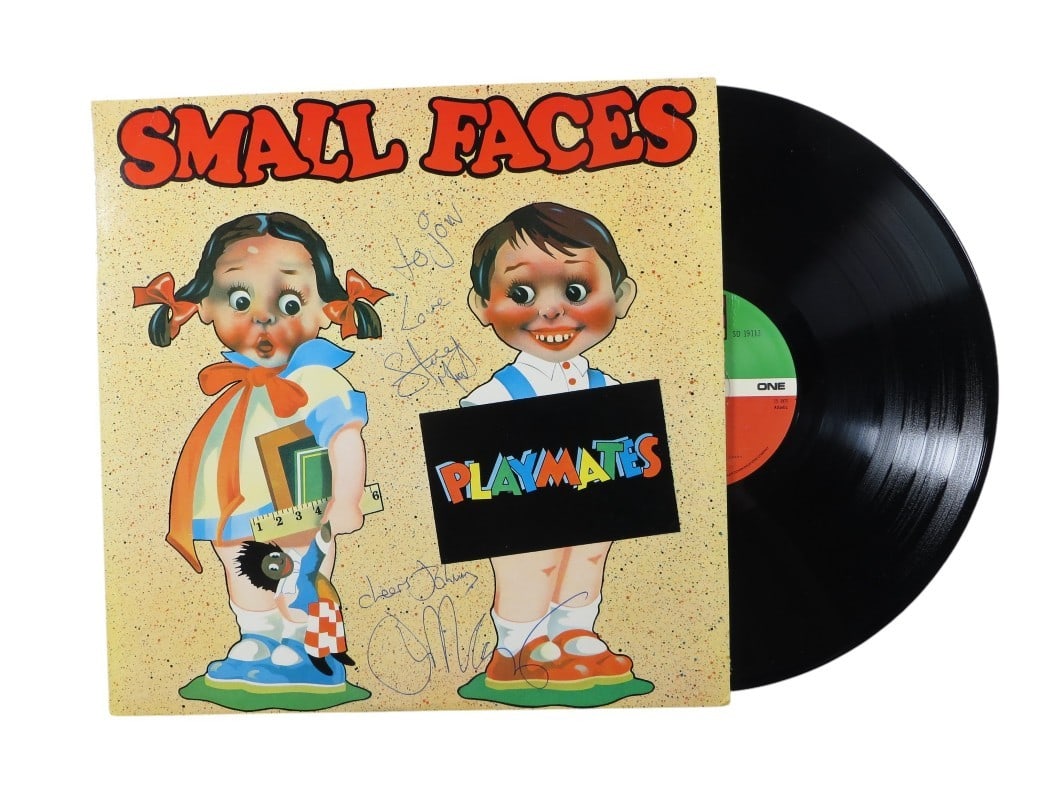 Autographed Small Faces Album Cover Signed by Steve Marriott and Ian McLagan BAS: Autographed Small Faces Album Cover Signed by Steve Marriott and Ian McLagan BAS This is an original album cover autographed by both Steve Marriott and Ian McLagan from the Small Faces. The item comes