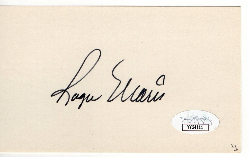 Roger Maris Autographed Index Card Yankees JSA Authenticated (1 of 2)