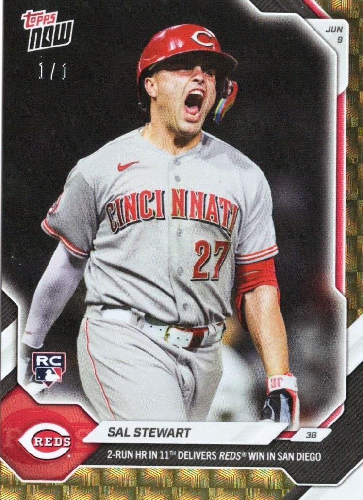 Sal Stewart 2026 Topps Now #309 Foil Fractor Rookie Card 1 of 1 (1 of 2)