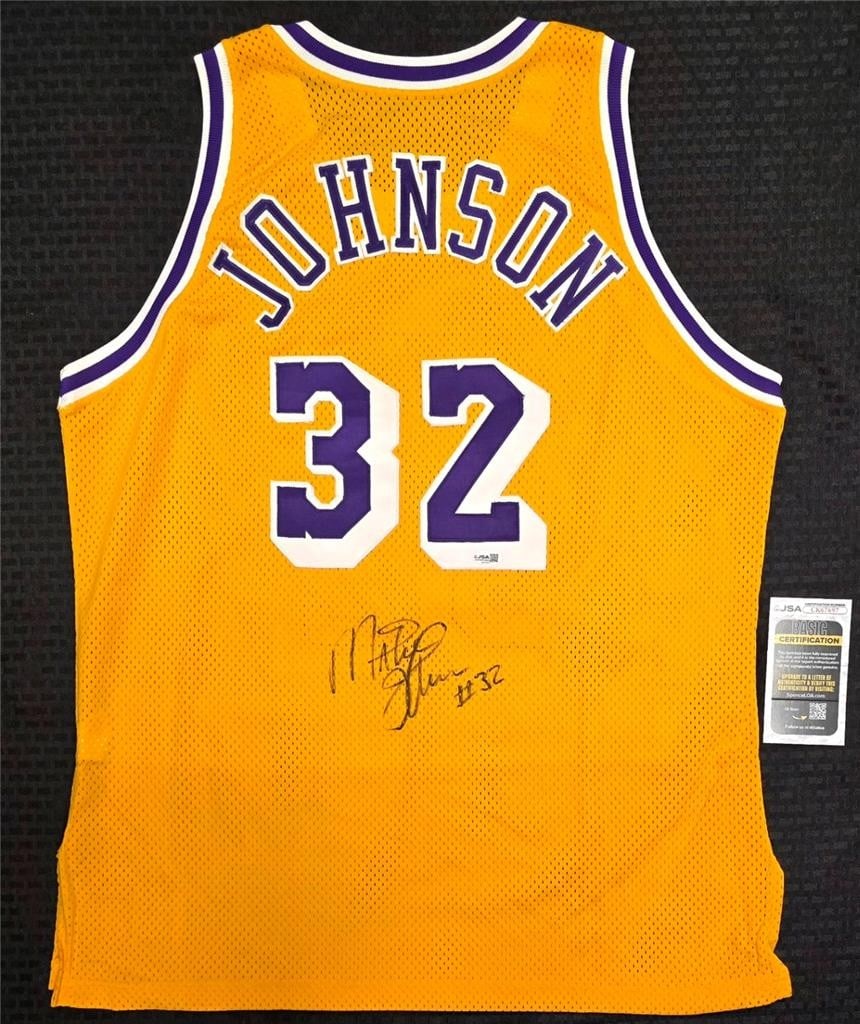 Autographed Magic Johnson 1990s Los Angeles Lakers Jersey With JSA Authentication (1 of 4)