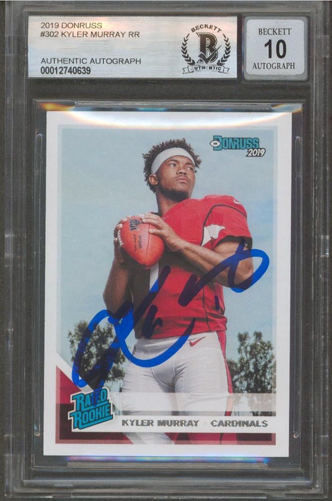 2019 Donruss #302 Rated Rookie Auto 10 Kyler Murray BAS Card (1 of 2)