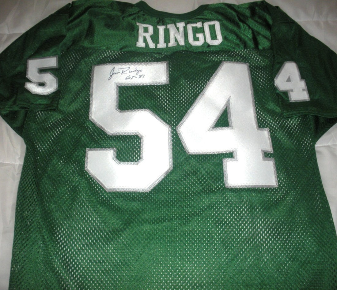 Signed Wilson Philadelphia Eagles Jersey with COA by Jim Ringo (1 of 3)