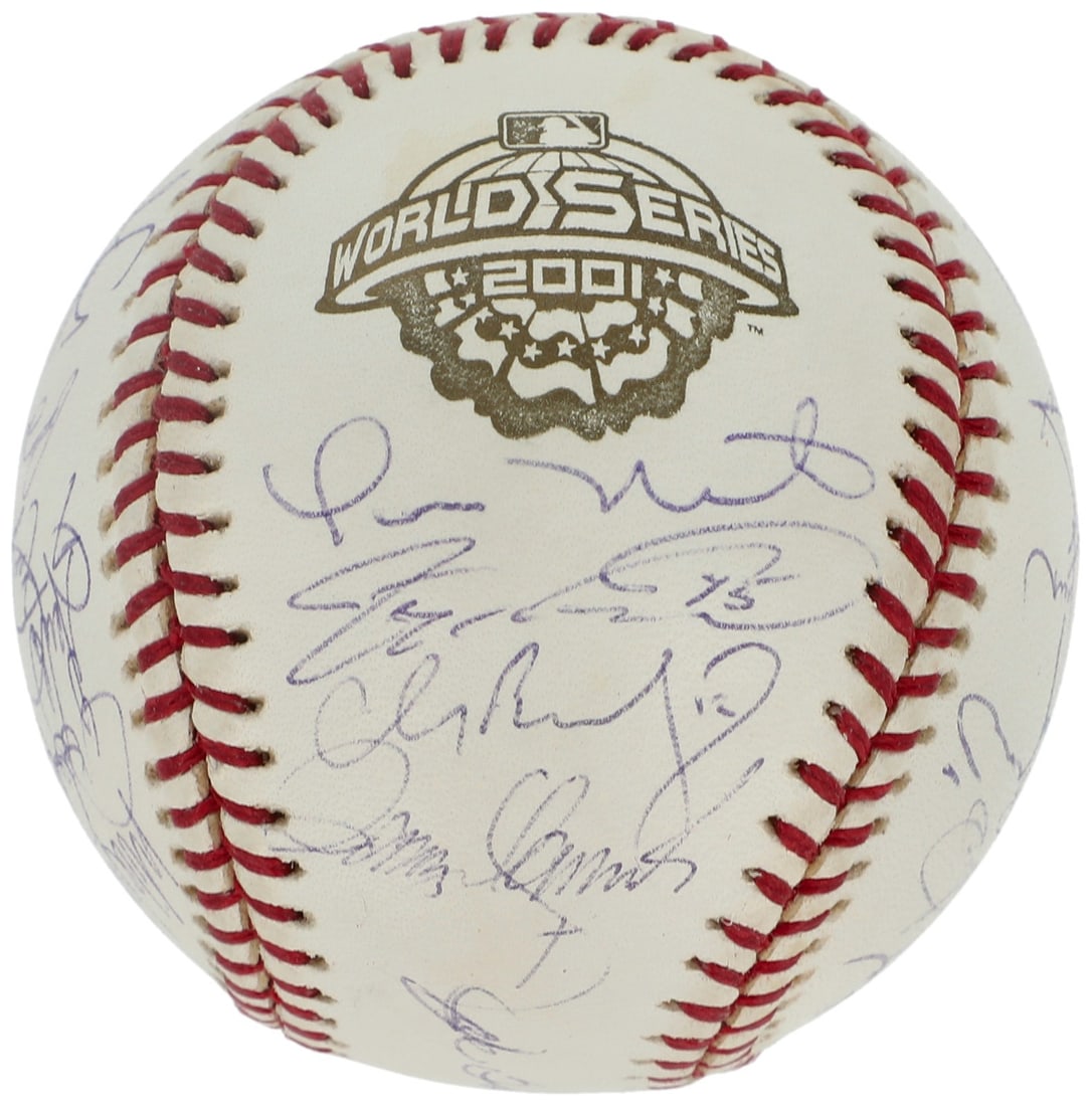 2001 New York Yankees Signed World Series Baseball with PSA DNA COA: 2001 New York Yankees Signed World Series Baseball with PSA DNA COA Celebrate the legacy of the 2001 New York Yankees with this authentic team-signed World Series baseball. This official OWS Selig bas