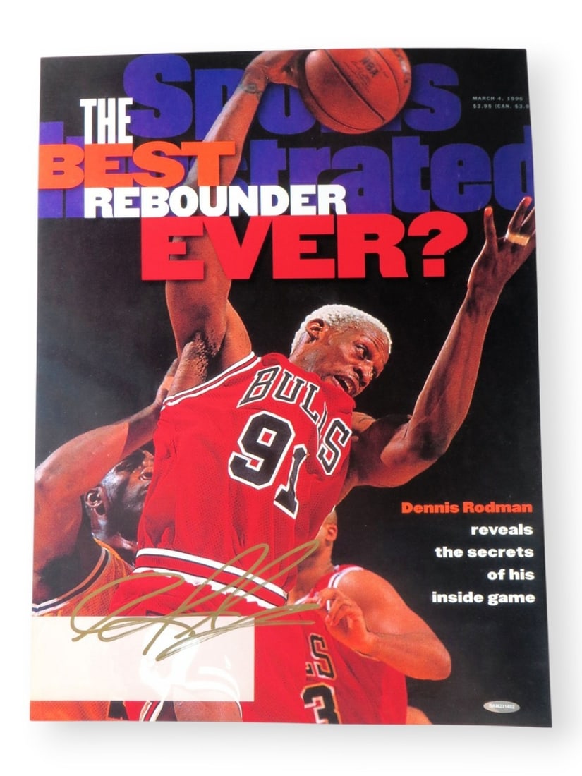 Upper Deck Authenticated Dennis Rodman 15X20 Signed Bulls Photo: Upper Deck Authenticated Dennis Rodman 15X20 Signed Bulls Photo Original Dennis Rodman autographed photo featuring a Sports Illustrated cover and the Chicago Bulls. The item is an original, pre-owned 