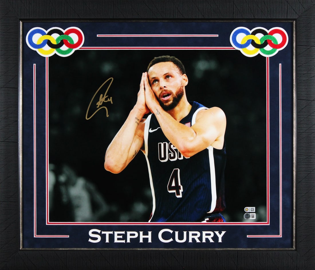 Stephen Curry Framed 16x20 Autographed Night Night Photo Beckett Authenticated (1 of 3)