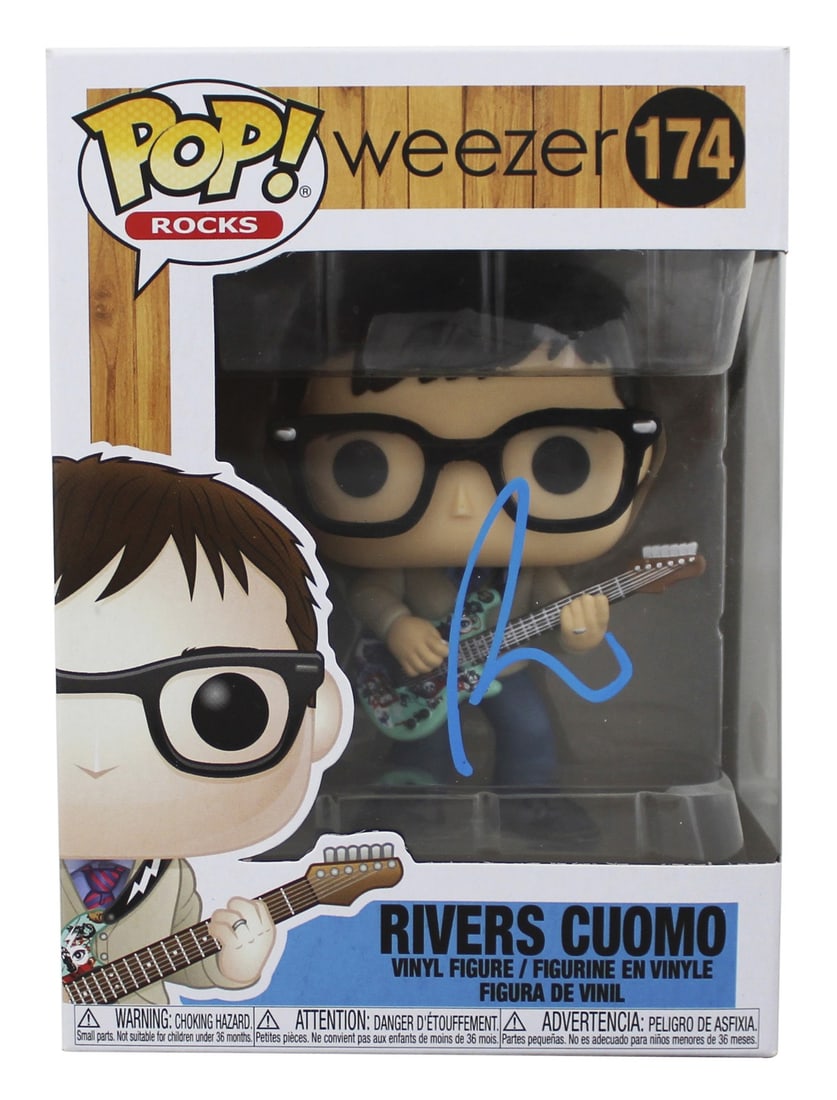 JSA Certified Rivers Cuomo Autographed Funko Pop 174 Weezer Figure (1 of 7)