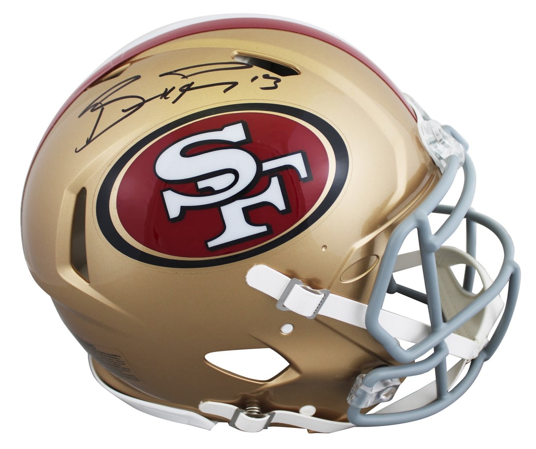 Brock Purdy autographed Riddell Speed Proline helmet Fanatics hologram (1 of 4)