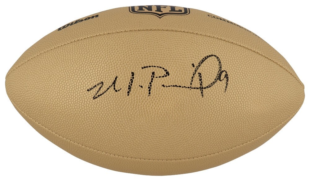 Michael Penix Jr. Signed Wilson Duke Gold NFL Football with COA: Michael Penix Jr. Signed Wilson Duke Gold NFL Football with COA This is a Michael Penix Jr. signed Wilson Duke Gold NFL full size replica football, perfect for any football memorabilia collector. The 