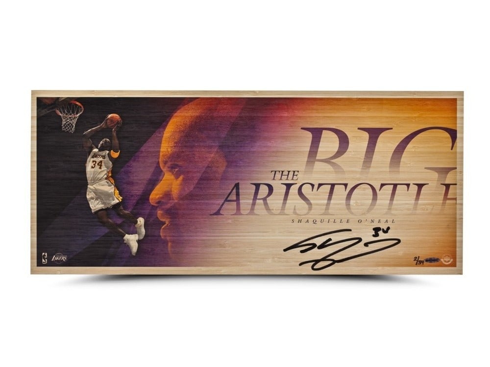 Shaquille O'Neal Autographed Bamboo Print Limited Edition #/34 (1 of 2)
