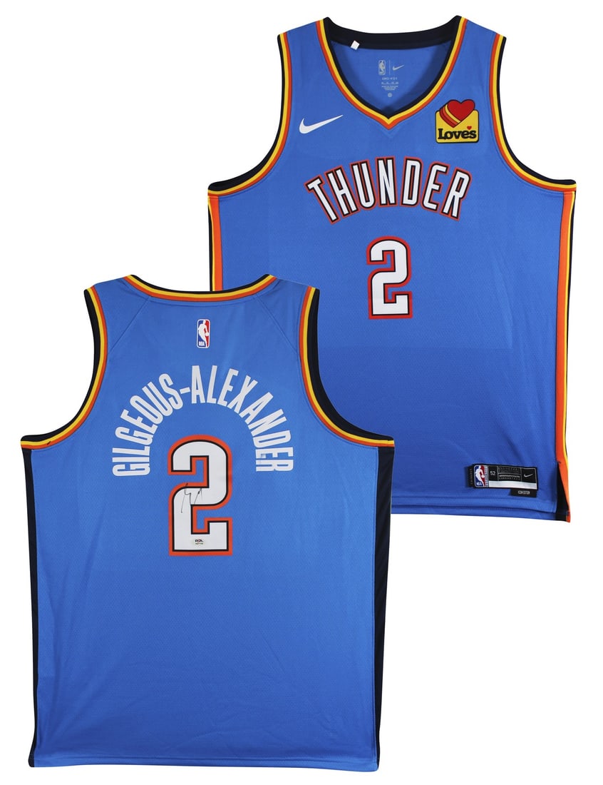 Shai Gilgeous-Alexander autographed Nike Icon Edition jersey PSA DNA Thunder (1 of 6)