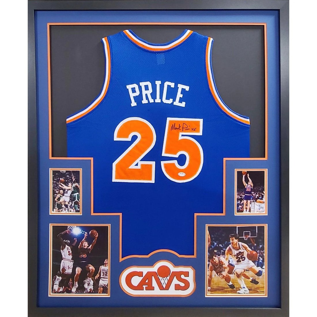 Mark Price Autographed Framed Jersey PSA/DNA Cleveland Cavaliers (1 of 3)