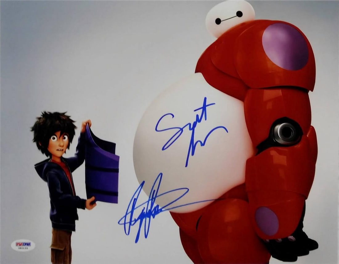 Disney Big Hero 6 11x14 Photo Signed by Scott Adsit and Ryan Potter PSA (1 of 1)