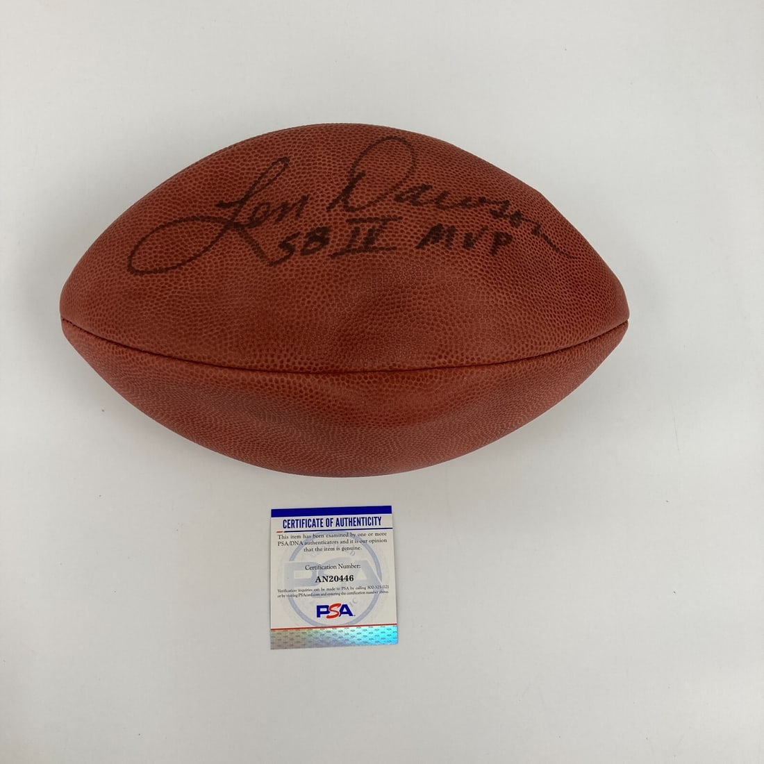 Len Dawson Signed Super Bowl MVP Wilson NFL Football PSA DNA COA: Len Dawson Signed Super Bowl MVP Wilson NFL Football PSA DNA COA Celebrate the legacy of football greatness with this Len Dawson Super Bowl MVP signed Wilson NFL football. Authenticated by the Profess