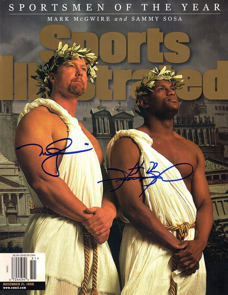 Dual Signed Sports Illustrated Magazine Sportsmen of the Year McGwire Sosa (1 of 1)