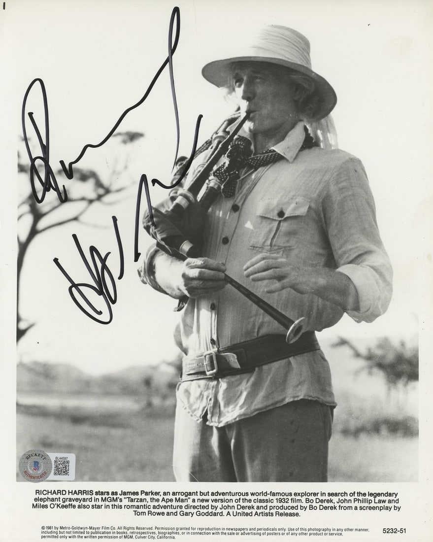 Richard Harris signed Tarzan the Ape Man 8x10 photo Beckett BAS (1 of 3)