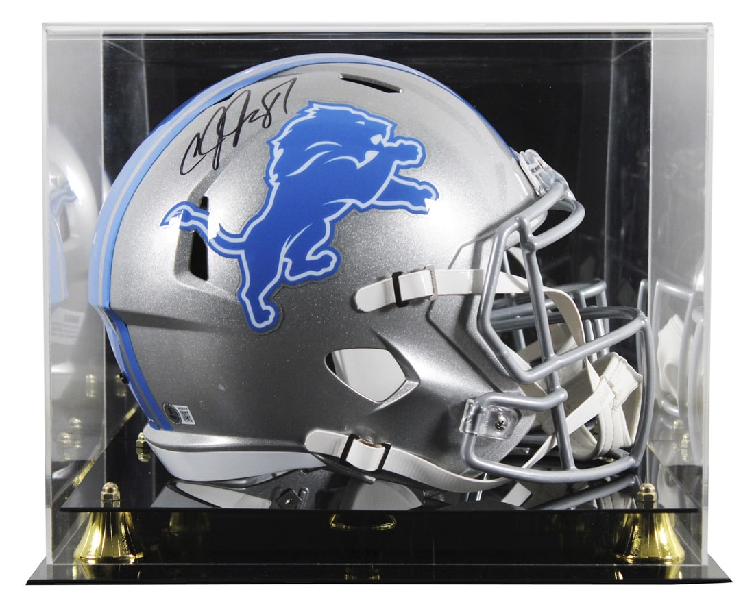 Calvin Johnson Signed 2017-23 Lions Full Size Helmet with Beckett Authentication (1 of 4)