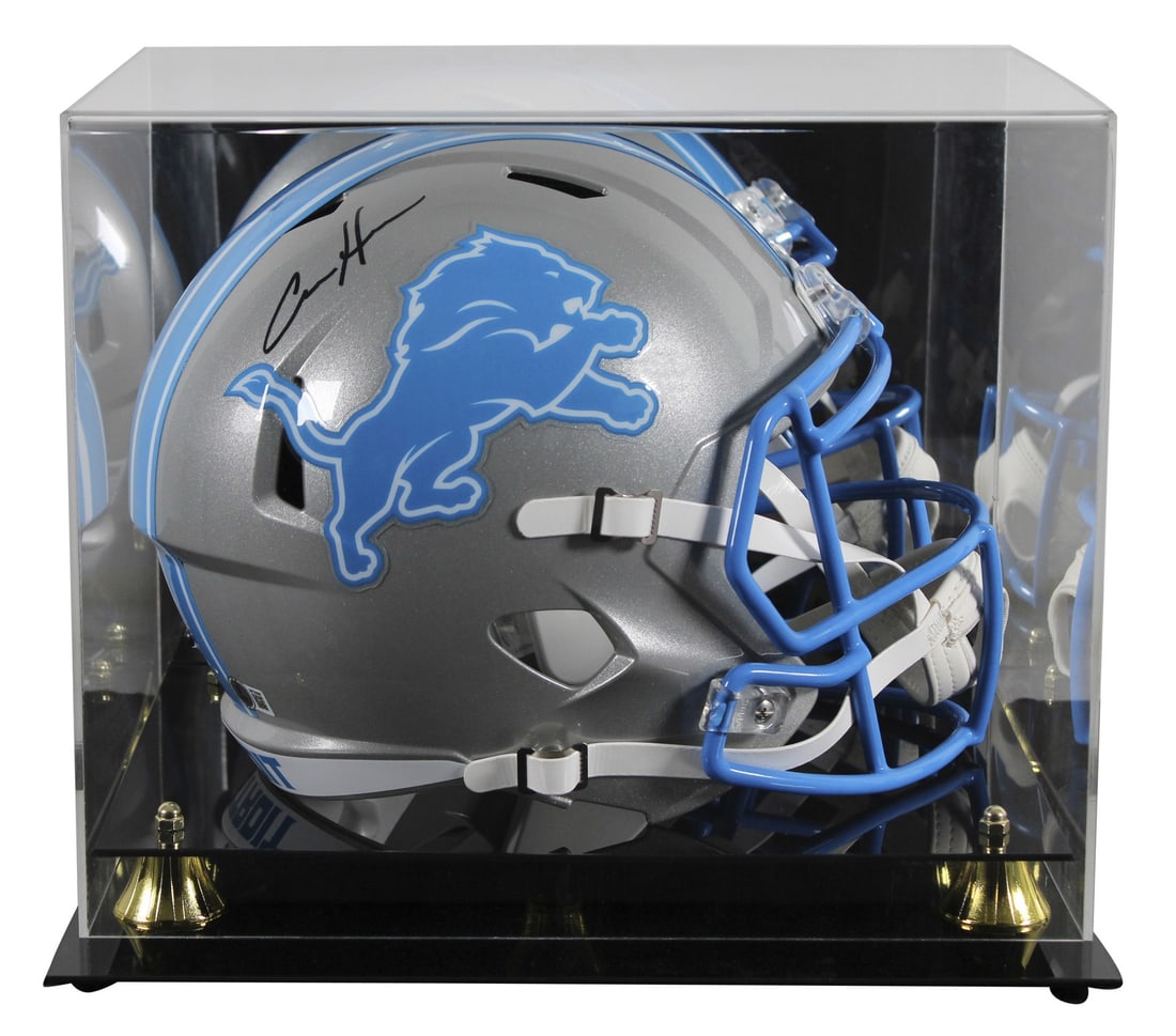 Aidan Hutchinson Signed 2024 Lions Full Size Speed Helmet with BAS Authentication: Aidan Hutchinson Signed 2024 Lions Full Size Speed Helmet with BAS Authentication This 2024 Full Size Speed Replica Helmet has been personally signed by Aidan Hutchinson, linebacker for the Detroit Li