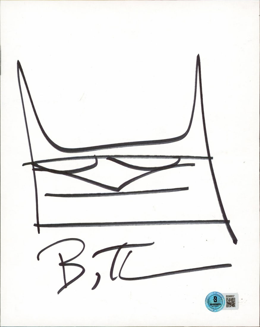 Batman 8x10 sketch signed by Bruce Timm Beckett authenticated (1 of 1)